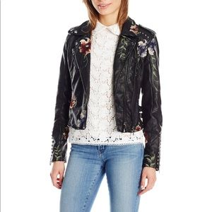 Blanknyc Floral Leather Jacket